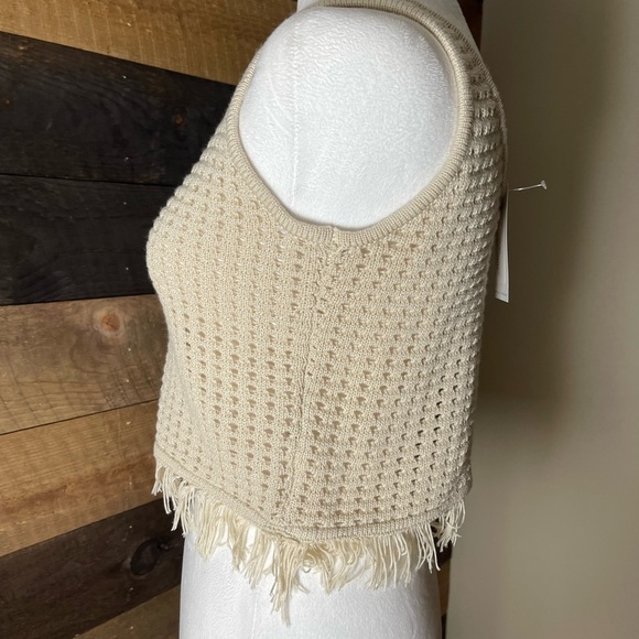 Miou Muse Arizona Sunset Crochet Beige Top Size Small New! - Picture 2 of 6